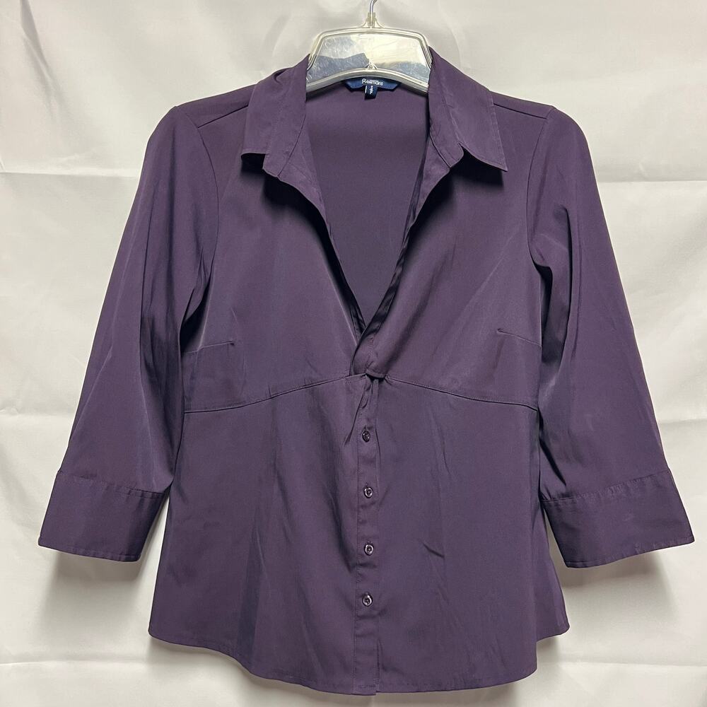 Reitmans Y2K Purple Button Front Top Size Small Casual Office Wear
